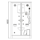 Caspian Technical Drawing of Walk in shower enclosure