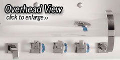 Cosmo Hydromassage Bath - Overhead View