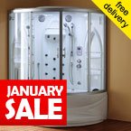 Crescent Luxury Steam Shower Bath