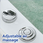 Whirlpool air massage controls