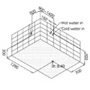 Luxor Whirlpool Bath - Technical Diagram 3