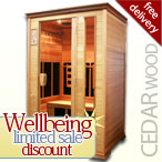 Solare Duo Infrared Sauna in Cedar