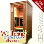 Solare Solo Infrared Sauna in Cedar