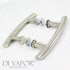 95mm K-Style Chrome Door Handles for Shower Enclosure - 9.5cm Hole to Hole