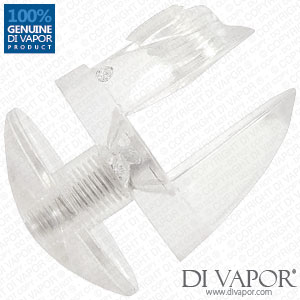 Plastic Glass Clip Bracket for Shower Enclosure Floating Shelf - 6mm - 8mm