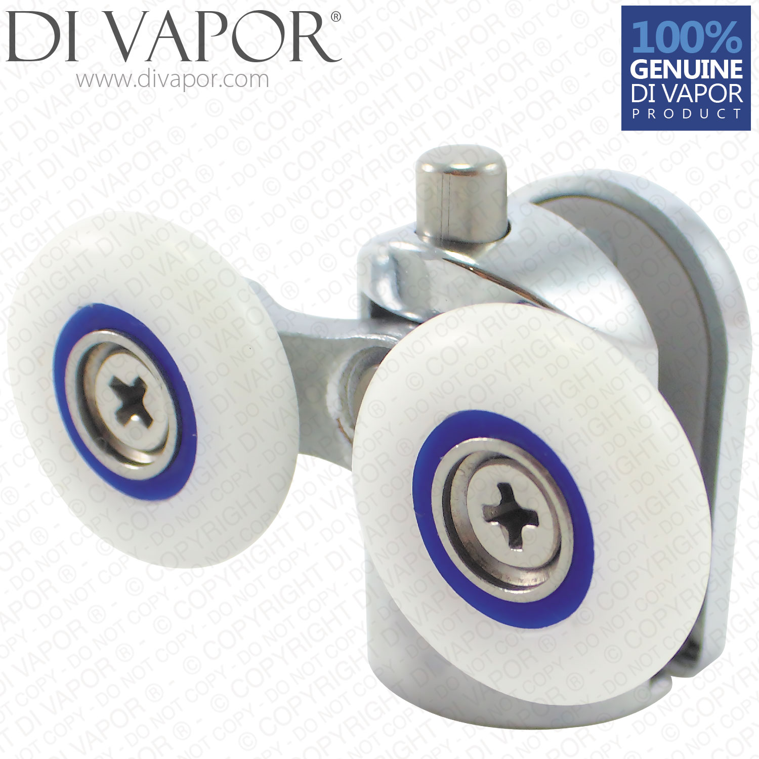 Double Bottom Glass Curved Shower Door Roller | 6mm to 8mm Glass | 22mm/23mm/24mm/25mm/26mm