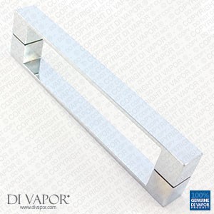 192mm Chrome Finish Stainless Steel Shower Door Handle | 19.2cm Hole to Hole