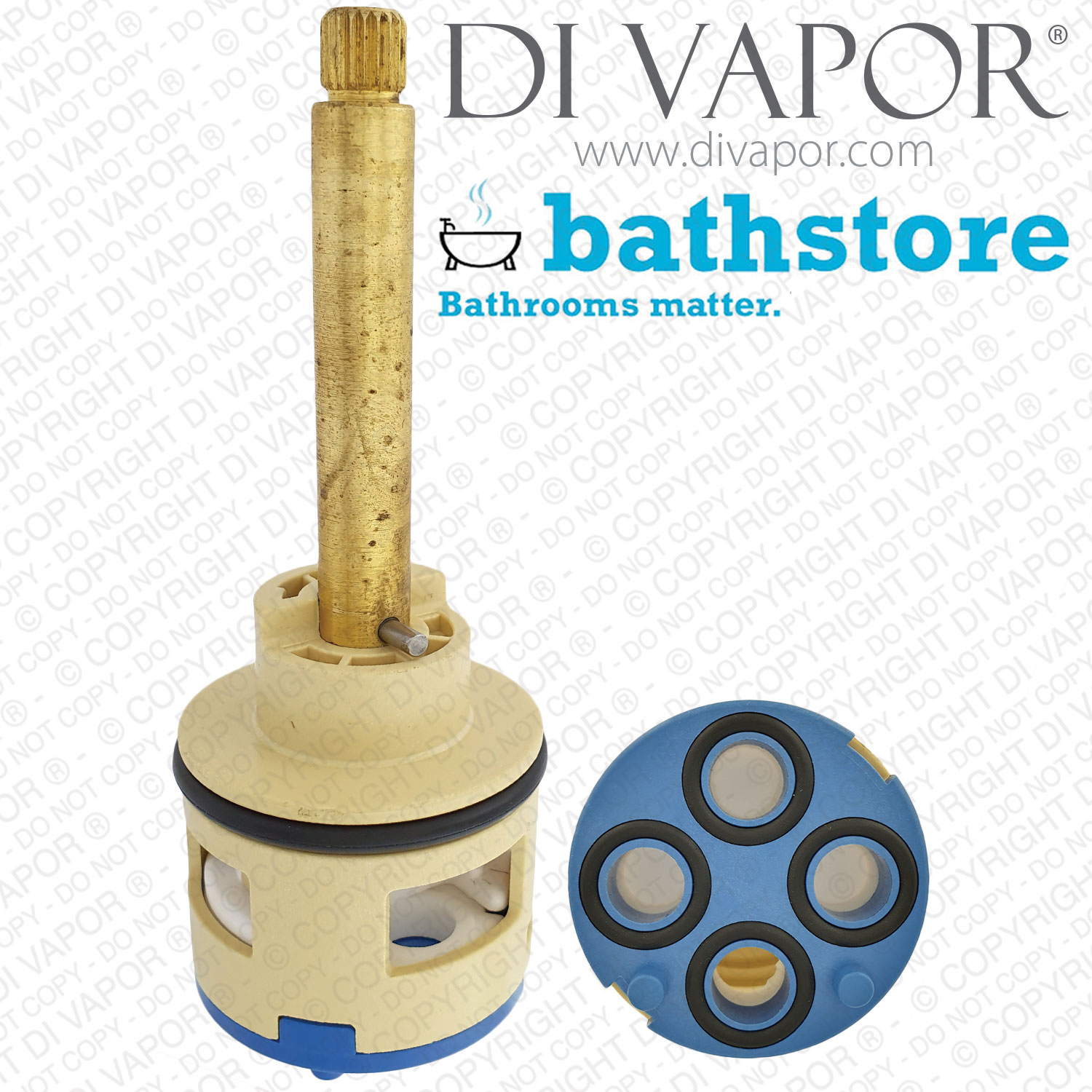Bathstore 90000019980 3-Way Diverter Cartridge - 100mm Total Length