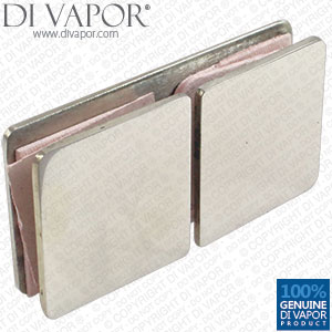 Di Vapor Stainless Steel Glass to Glass Clamps Bracket for Shower Panel or Balustrade | 8mm to 10mm Glass
