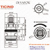 Franke Ticino SP3794-H / 3308R-H Hot Tap Valve Cartridge - 133.0358.053 / 133.0150.220 Compatible Ki