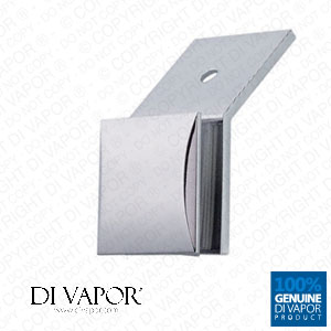 135 Degree Copper Wall to Glass Clamp Bracket for Shower Panel or Balustrade | 6mm to 10mm Glass