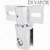 Pivot Hinge for Glass Shower Doors 6mm to 10mm Glass | Copper | Polished Chrome