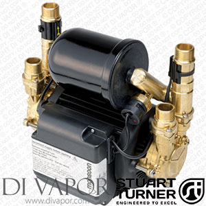 Stuart Turner 46411 Monsoon Universal 4.0 bar Twin Water Pump for Showers, Bathrooms, Houses and Apartments