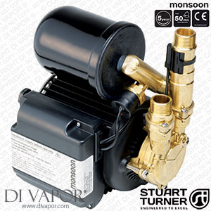 Stuart Turner 46413 Monsoon Universal 3.0 Bar Single Pump for Showers, Bathrooms, Houses and Apartments