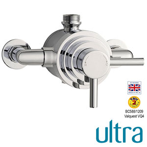 ULTRA JTY026 Minimalist Lever Dual Exposed Thermostatic Shower Valve (Hudson Reed)