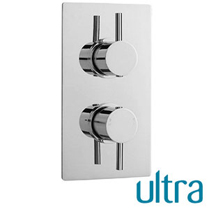 ULTRA Quest Rectangular Twin Shower Valve with Built in Diverter (Hudson Reed)