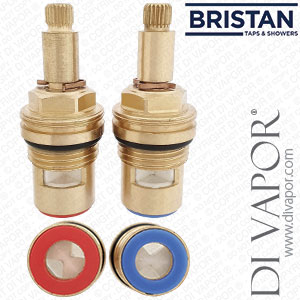 Bristan VS02-C20 LONG PAIR 1/4 Turn 1/2 Long CD Valve Cartridges Hot & Cold - Pair 8/20