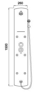 Front View of Shower Panel
