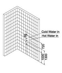 Water Pipe Positions for Shower Panel