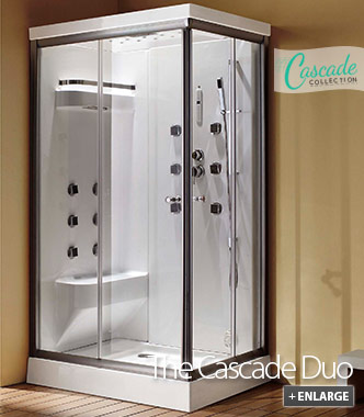 Cascade two person steam shower