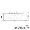 Cosmo whirlpool bath (side view)