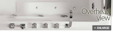 Cosmo Hydromassage Bath - Overhead View