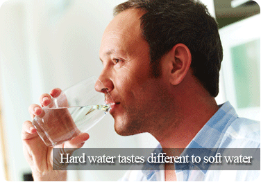 Hard water taste