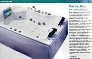 Luxor Whirlpool TV Bath