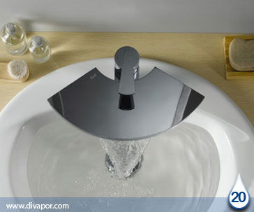 Fluids waterfall bathroom faucet