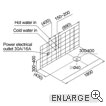 Mirano whirlpool bath (electrical positions)