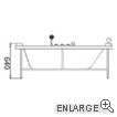 Novara whirlpool bath (side view)
