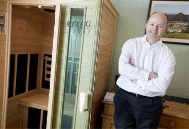 David Taylor with his Infrared Sauna