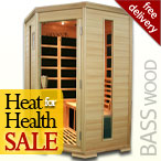 Solare Corner Infrared Sauna in Basswood