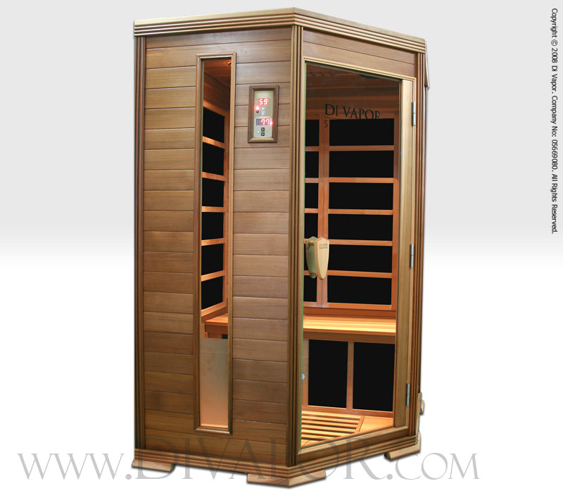 Infrared Sauna Solare Corner Sauna in Cedar (2 Person)