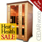 Solare Duo Infrared Sauna in Cedar