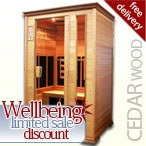 Solare Duo Infrared Sauna in Cedar