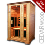 Solare Duo Infrared Sauna in Cedar