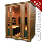 4 Person Infrared Sauna in Cedar