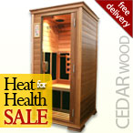 Solare Solo Infrared Sauna in Cedar