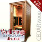 Solare Solo Infrared Sauna in Cedar