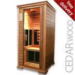 Solare Solo Infrared Sauna in Cedar