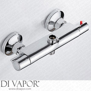 ZhongYe Thermostatic Shower Bar Wall Mounted Valve Anti Scald Tap Hot Cold Water Mixer Bathroom Accessory Constant Temperature Chrome Silver 26 x 8 x 8 centimetres Spare Parts