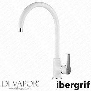 Ibergrif Square Kitchen Tap with Rotation Spout Single Lever Sink Tap M14122W Spare Parts
