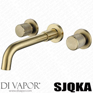 SJQKA Wall Mounted Bath Tap Brushed Gold Spare Parts