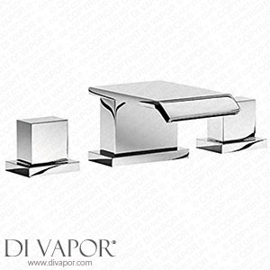 DBS 3 Three Hole Bath Filler Tap Square Waterfall Chrome Cascade Modern Solid Brass Spare Parts