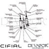 Cifial Technovation 465 2 Hole Deck Bath Shower Mixer Dimension