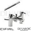 Cifial Technovation 465 2 Hole Deck Bath Shower Mixer Spare Parts