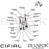Cifial 004STHX300 Techno X300 2 Hole Straight Deck Bath Shower Mixer Dimension