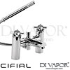Cifial 004STHX300 Techno X300 2 Hole Straight Deck Bath Shower Mixer Spare Parts