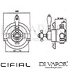 Cifial 041ED Edwardian Dual Control Exposed Shower Valve Dimensions